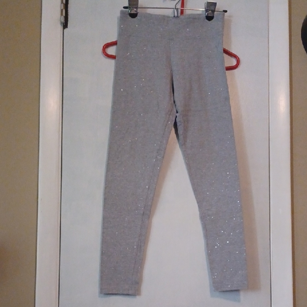 Justice Glittery Gray Leggings